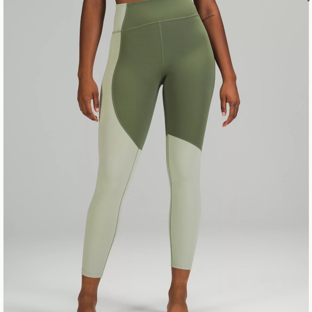 Lululemon Athletica Olive and Sage Leggings